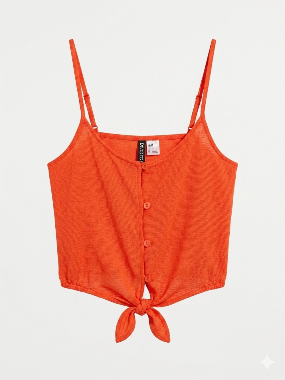 H&M Bright Red Tie-Front Camisole